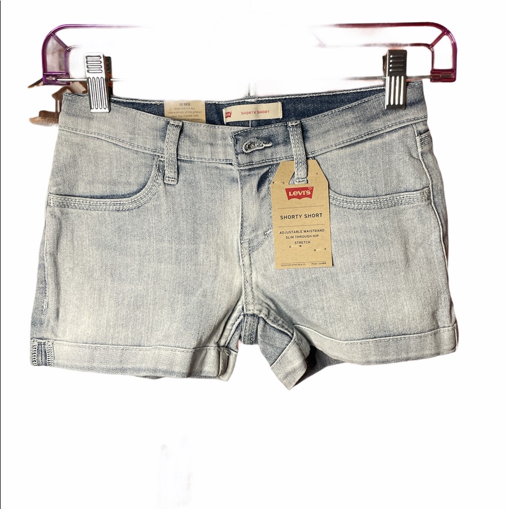 Levis Blue Jean Shorts Size 10 Kids NWT Retail $38